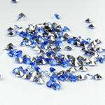 Plastic Point Back Foiled Chaton - Round 2MM SAPPHIRE
