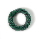 Plastic Bead - Twisted Round Ring 27MM INDOCHINE TEAL