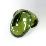 Plastic Flat Back Foiled Cabochon - Oval 25x18MM OLIVINE