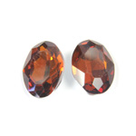 Cut Crystal Point Back Fancy Stone Foiled - Oval 18x13MM SMOKE TOPAZ