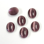 Fiber-Optic Cabochon - Oval 10x8MM CAT'S EYE PURPLE