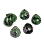 Gemstone Cabochon - Pear 12x10MM ZOISITE RUBY