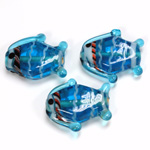 Indian Glass Lampwork Bead - Fish Large DARK AQUA