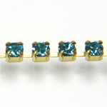 Preciosa Crystal Rhinestone Cup Chain - SS18 BLUE ZIRCON-RAW