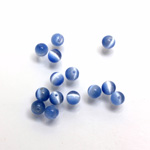 Fiber-Optic 1-Hole Ball - 04MM CAT'S EYE LT BLUE