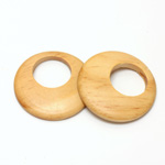 Wood Pendant Smooth Creole Doorknocker 45MM NATURAL Lacquered