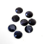 Fiber-Optic Flat Back Stone with Faceted Top and Table - Round 07MM CAT'S EYE GREY