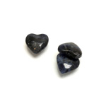 Gemstone 1-Hole Heart 10MM SODALITE