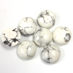 Gemstone Cabochon - Round 11MM WHITE HOWLITE