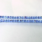 Czech Glass Fire Polish Bead - Round 03MM SAPPHIRE AB