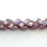 Glass Lampwork Bead - Smooth Round 12MM MATTE PEACOCK AMETHYST