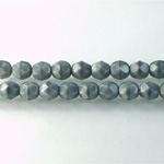 Czech Glass Fire Polish Bead - Round 06MM MOONSTONE GREY