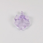 Plastic Flower Pendant with Side-Drilled Hole - 23MM SATIN LT AMETHYST