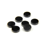 Gemstone Flat Back Flat Top Straight Side Stone - Round 07MM BLACK ONYX