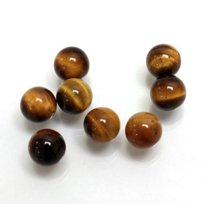 Gemstone 1-Hole Ball 08MM TIGEREYE