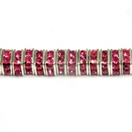 Czech Rhinestone Rondelle - Square 04.5MM ROSE-SILVER