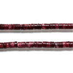 Plastic Bead - Transparent Heishi  5MM CRANBERRY