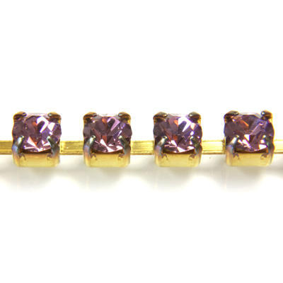Preciosa Crystal Rhinestone Cup Chain - SS18 LT AMETHYST-RAW