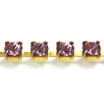 Preciosa Crystal Rhinestone Cup Chain - SS18 LT AMETHYST-RAW