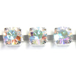 Preciosa MAXIMA Crystal Rhinestone Cup Chain - SS29 CRYSTAL AB-SILVER
