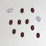 Glass Medium Dome Cabochon Pearl Spray Finish - Oval 06x4MM AMETHYST