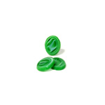 Glass Flat Top Lampwork Cabochon - Oval 10x8MM GREEN AGATE (02137)