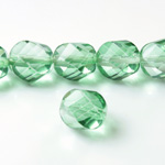 Czech Glass Fire Polished Bead - Twisted 12MM COATED TURMALINE