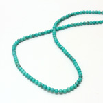 Gemstone Bead - Smooth Round 03MM HOWLITE DYED CHINESE TURQ