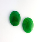 German Plastic Flat Back Buff Top Cabochon - Oval 18x13MM JADE MATRIX