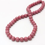 Gemstone Bead - Smooth Round 08MM RHODONITE