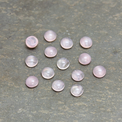 Glass Medium Dome Cabochon - Round 05MM AMETHYST QUARTZ