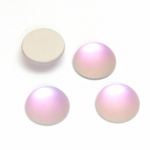 Glass Medium Dome Foiled Cabochon - Coated Round 13MM MATTE VITRAIL LT