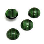 Glass Medium Dome Cabochon - Round 13MM TIGEREYE GREEN