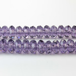 Chinese Cut Crystal Bead - Rondelle 04x6MM DARK AMETHYST