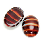 Glass Medium Dome Cabochon - Oval 25x18MM TIGEREYE RED