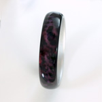 Acrylic Bangle - Wide Domed 18mm PURPLE TORTOISE FOILED