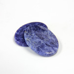 Gemstone Flat Back Single Bevel Buff Top Stone - Oval 20x15MM SODALITE