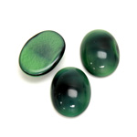 Glass Medium Dome Cabochon - Oval 18x13MM PEARL GREEN SPINEL