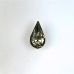 Glass Point Back Foiled Tin Table Cut (TTC) Stone - Pear 10x6MM BLACK DIAMOND