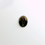 Glass Flat Back Rauten Rose - Oval 10x8MM IRIS BROWN Coated