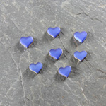 Glass Buff Top Foiled Cabochon - Heart 05MM MATTE SAPPHIRE