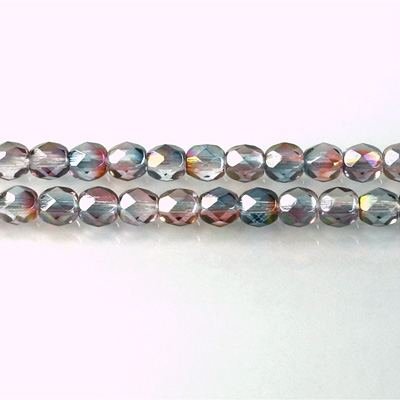 Czech Glass Fire Polish Bead - Round 05MM VIOLET-BLUE 91006