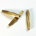 Brass Corrugated Bead - Standard Oval 22x4MM RAW