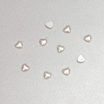 Glass Medium Dome Cabochon Pearl Spray Finish - Heart 04x4MM LT ROSE