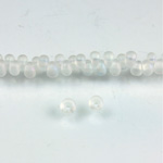 Preciosa Czech Glass Drop Seed Bead - 8/0 MATTE CRYSTAL/AB 58205
