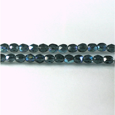 Czech Glass Fire Polish Bead - Round 04MM MONTANA AB