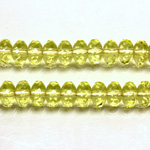 Czech Glass Fire Polish Bead - Rondelle Donut 07x4MM JONQUIL