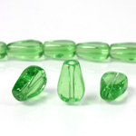 Glass Bead TablePolished -  Pear 11x8MM PERIDOT