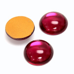 Glass Medium Dome Foiled Cabochon - Round 18MM FUCHSIA