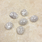 Glass Medium Dome Lampwork Cabochon - Oval 10x8MM OPAL GREY (05121)